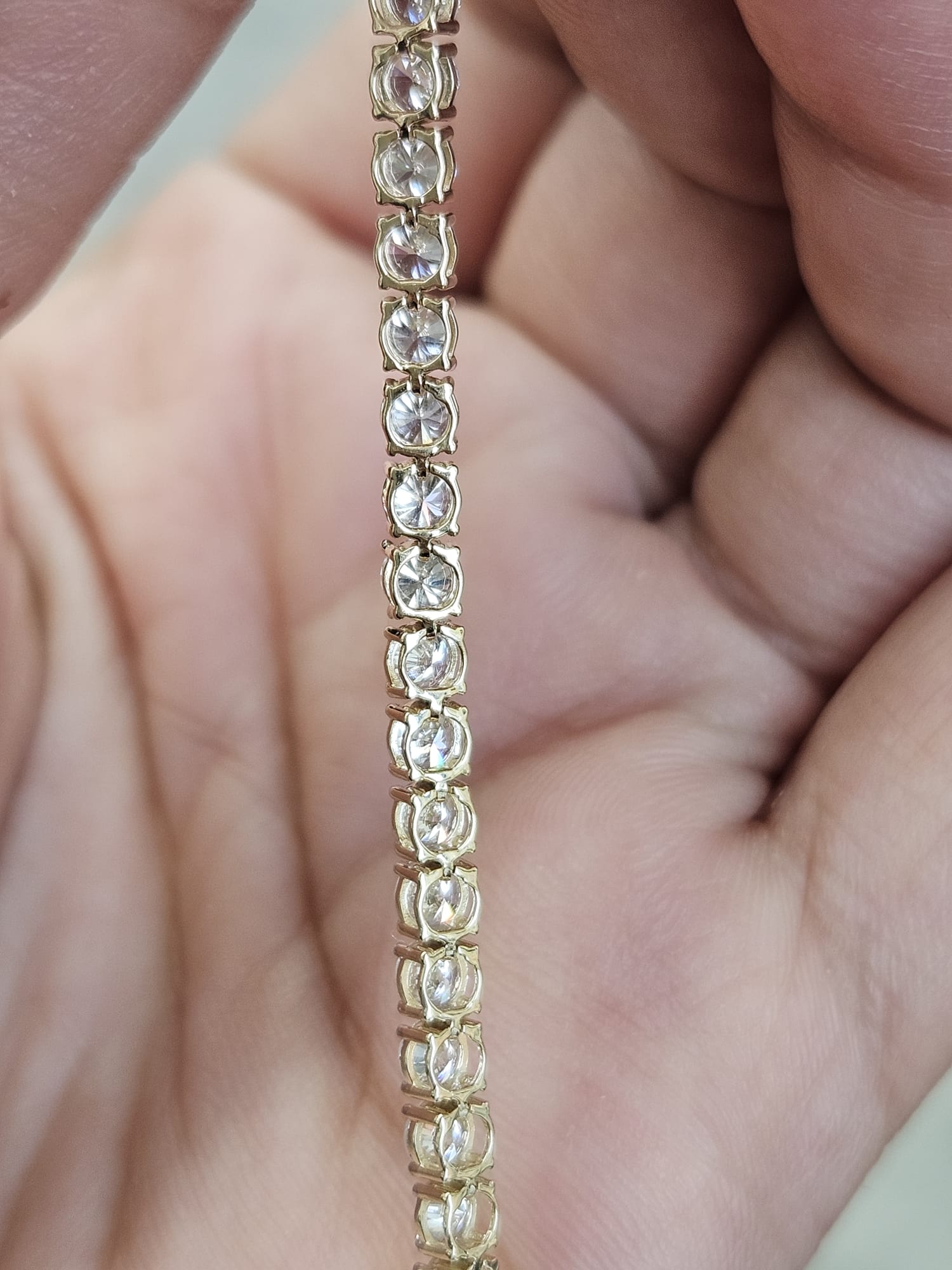 5ct Light Weight Round Lab Diamond 7.25" Tennis Bracelet