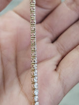 5ct Light Weight Round Lab Diamond 7.25" Tennis Bracelet