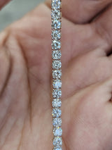 5ct Light Weight Round Lab Diamond 7.25" Tennis Bracelet