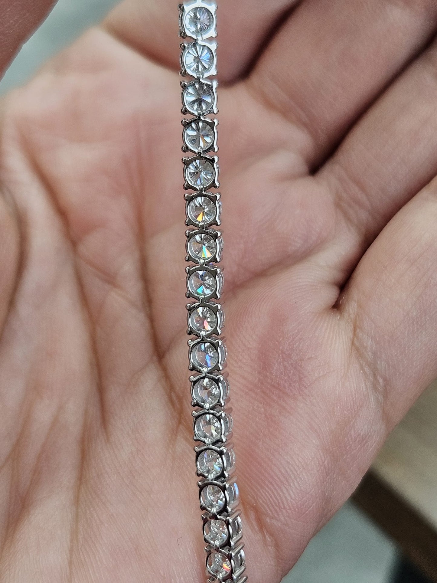 7Cttw Light Weight Round Lab Diamond 7" Tennis Bracelet