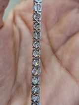 10Cttw White Gold & Yellow Gold Light Weight Round Lab Diamond Tennis Bracelet