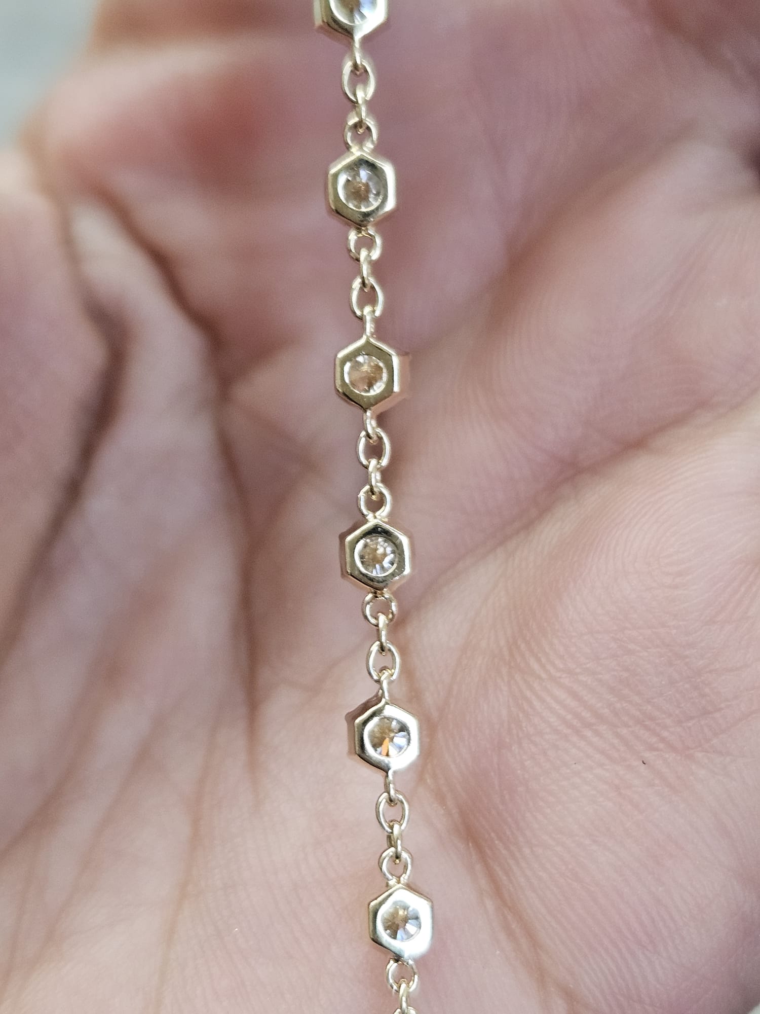 CGRL Certified Round Natural Diamond Yellow Gold Bracelet