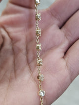 CGRL Certified Round Natural Diamond Yellow Gold Bracelet