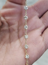 CGRL Certified Round Natural Diamond Yellow Gold Bracelet