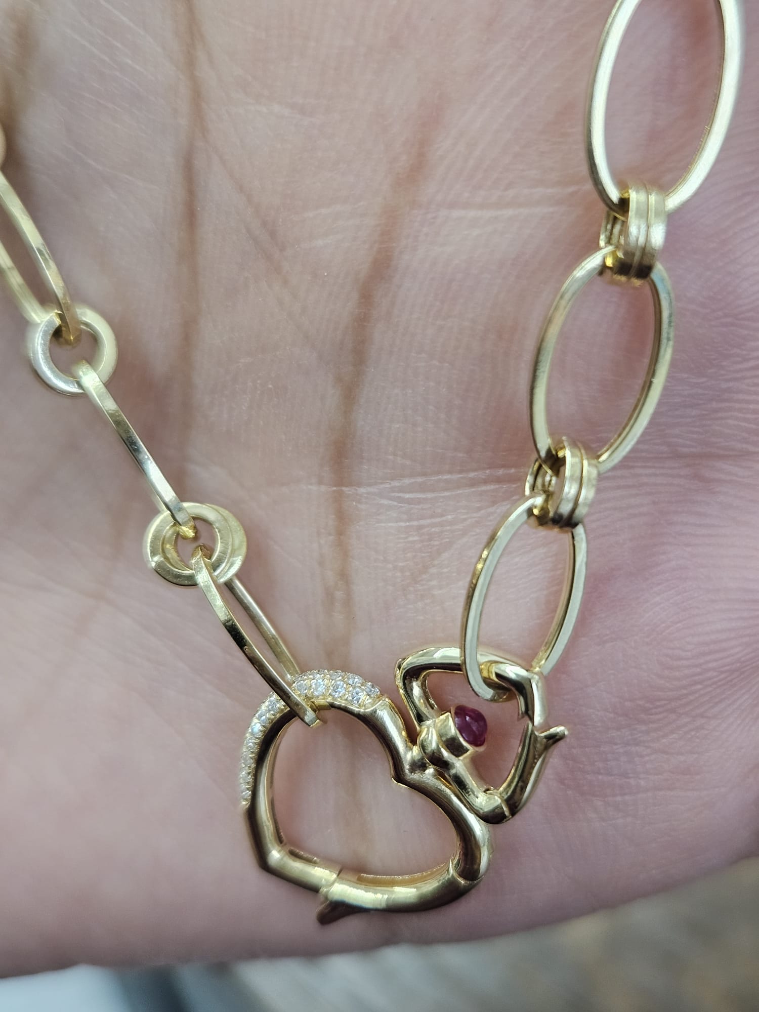 CGRL Certified Yellow Gold chain with Natural Diamond