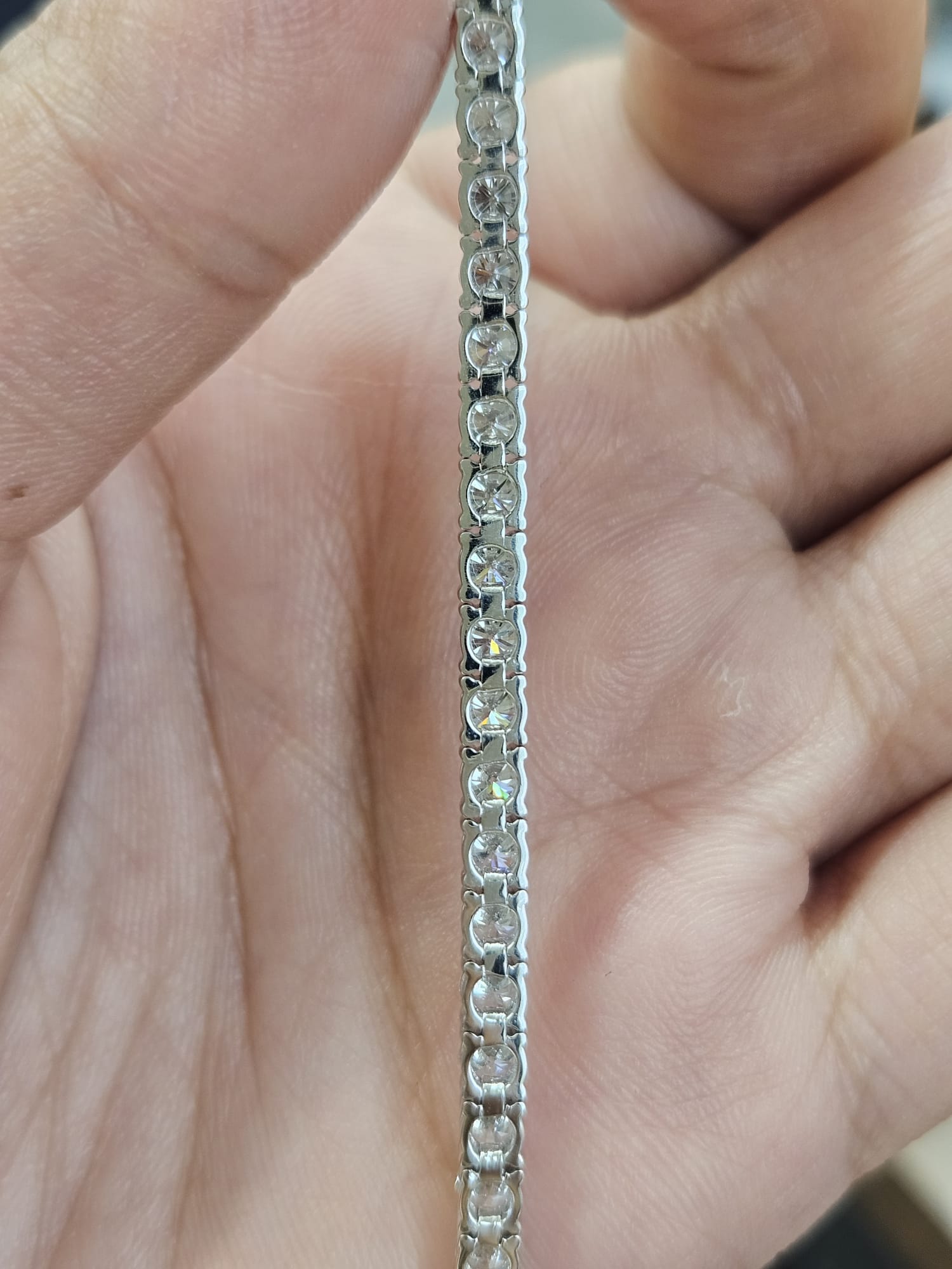 5.53ct White Gold Lab Diamond 7" Tennis Bracelet