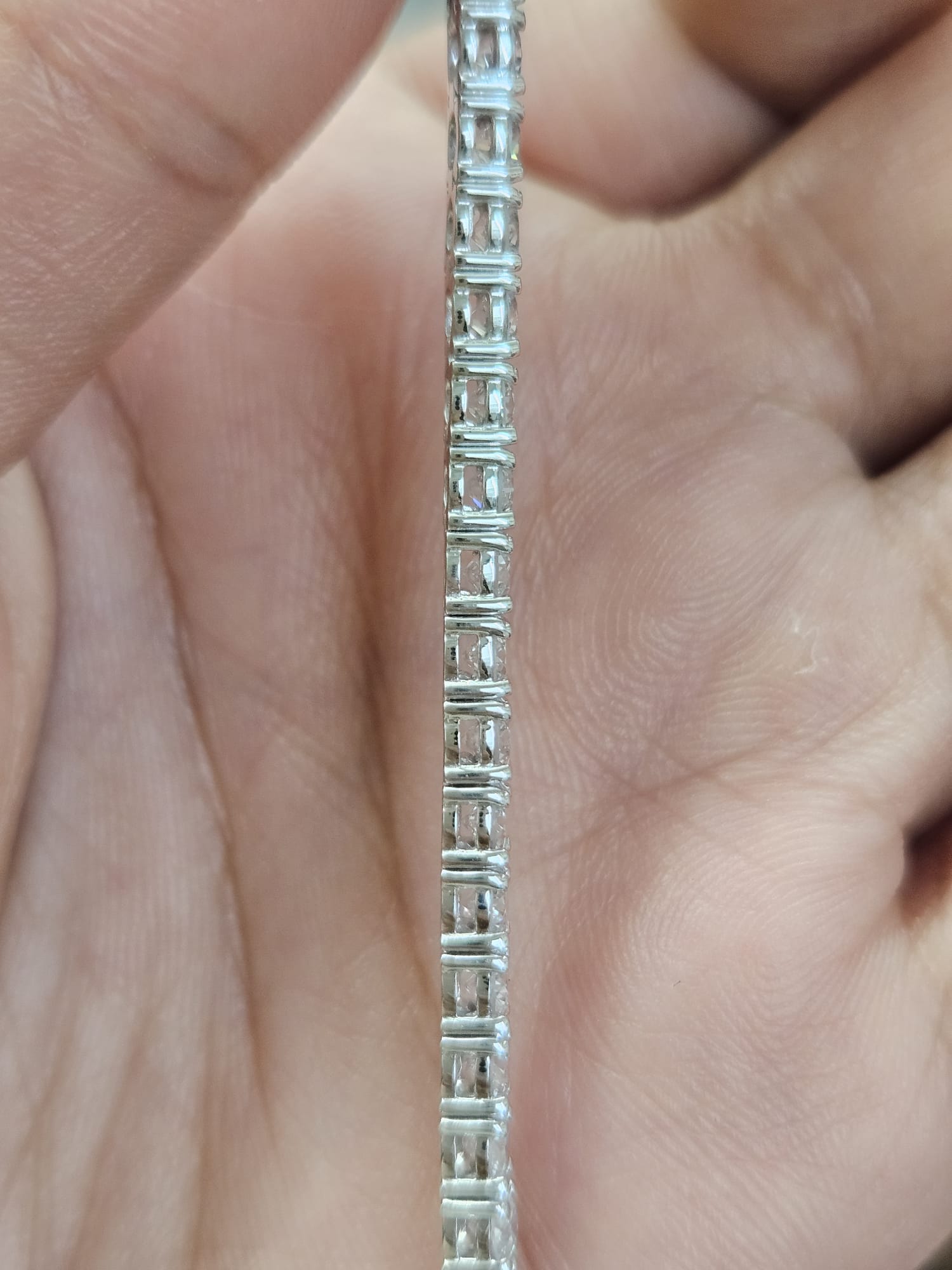 5.53ct White Gold Lab Diamond 7" Tennis Bracelet