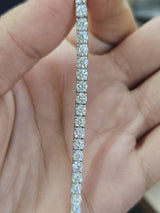 5.53ct White Gold Lab Diamond 7" Tennis Bracelet