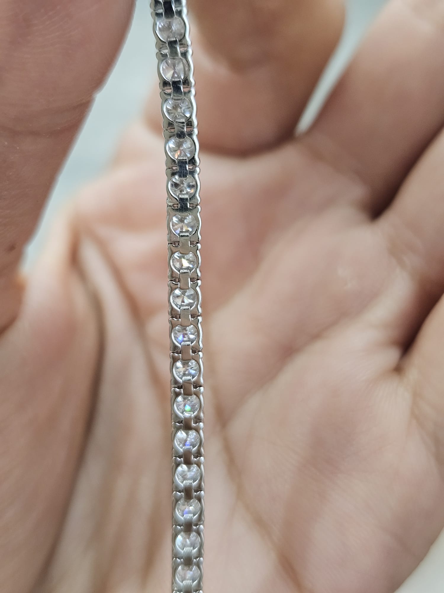 4.6ct White Gold Lab Diamond 7" Tennis Bracelet