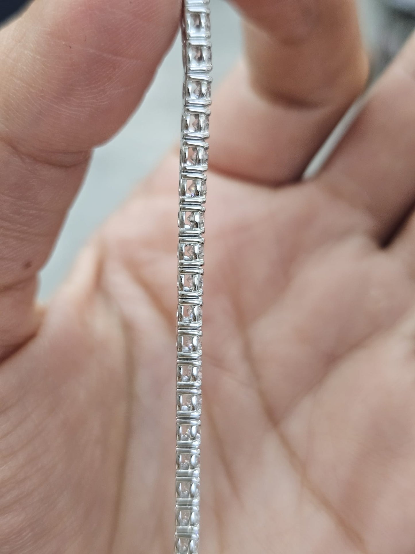 4.6ct White Gold Lab Diamond 7" Tennis Bracelet