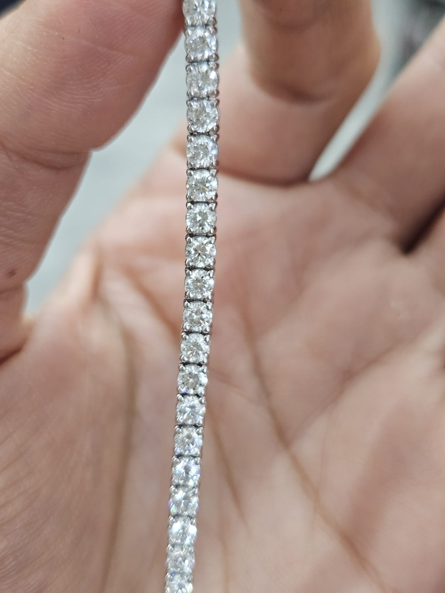 4.6ct White Gold Lab Diamond 7" Tennis Bracelet