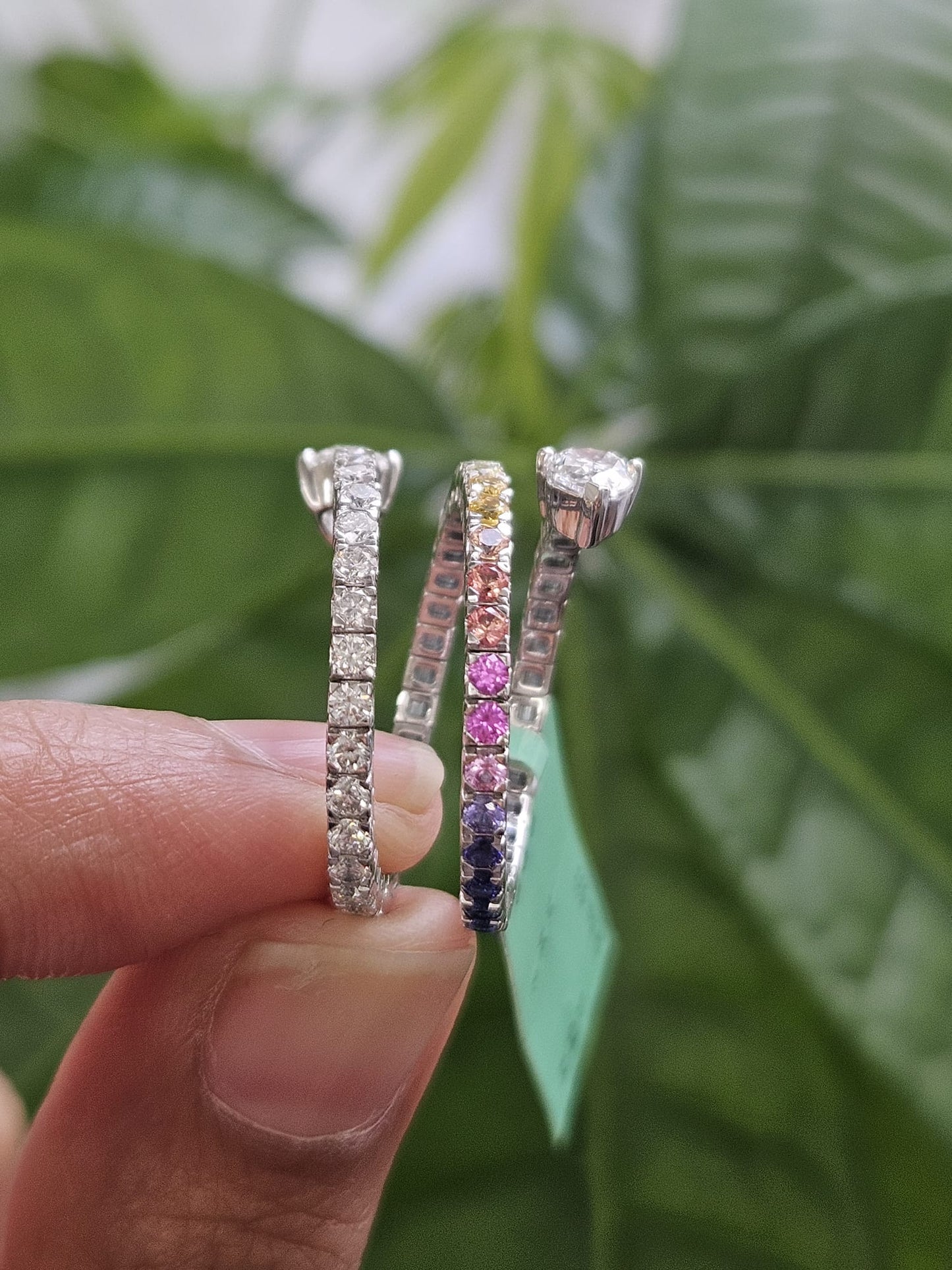 1.59ct White Gold Colored Lab Diamond Ring