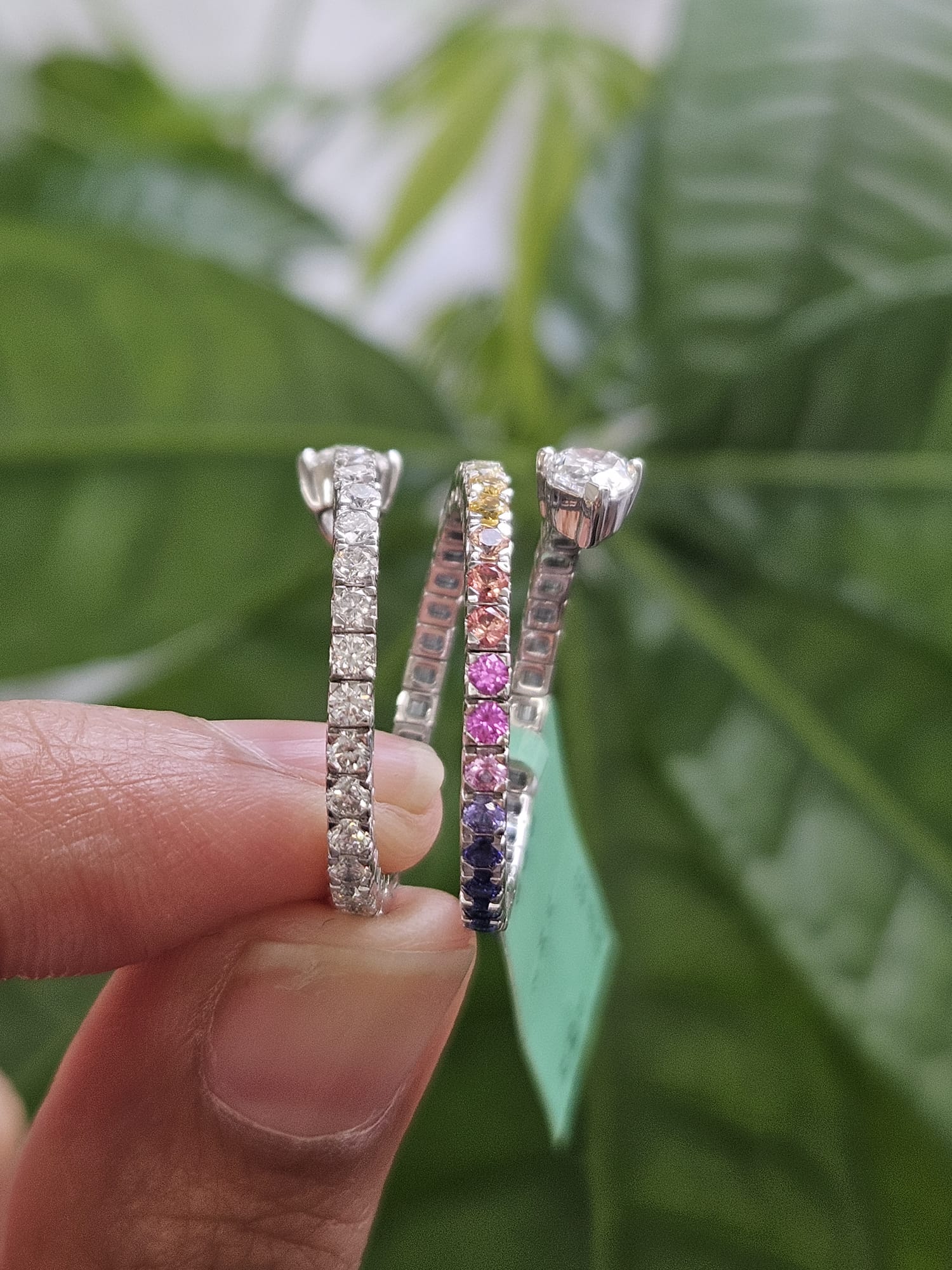 1.59ct White Gold Colored Lab Diamond Ring