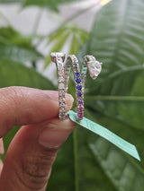 1.59ct White Gold Colored Lab Diamond Ring