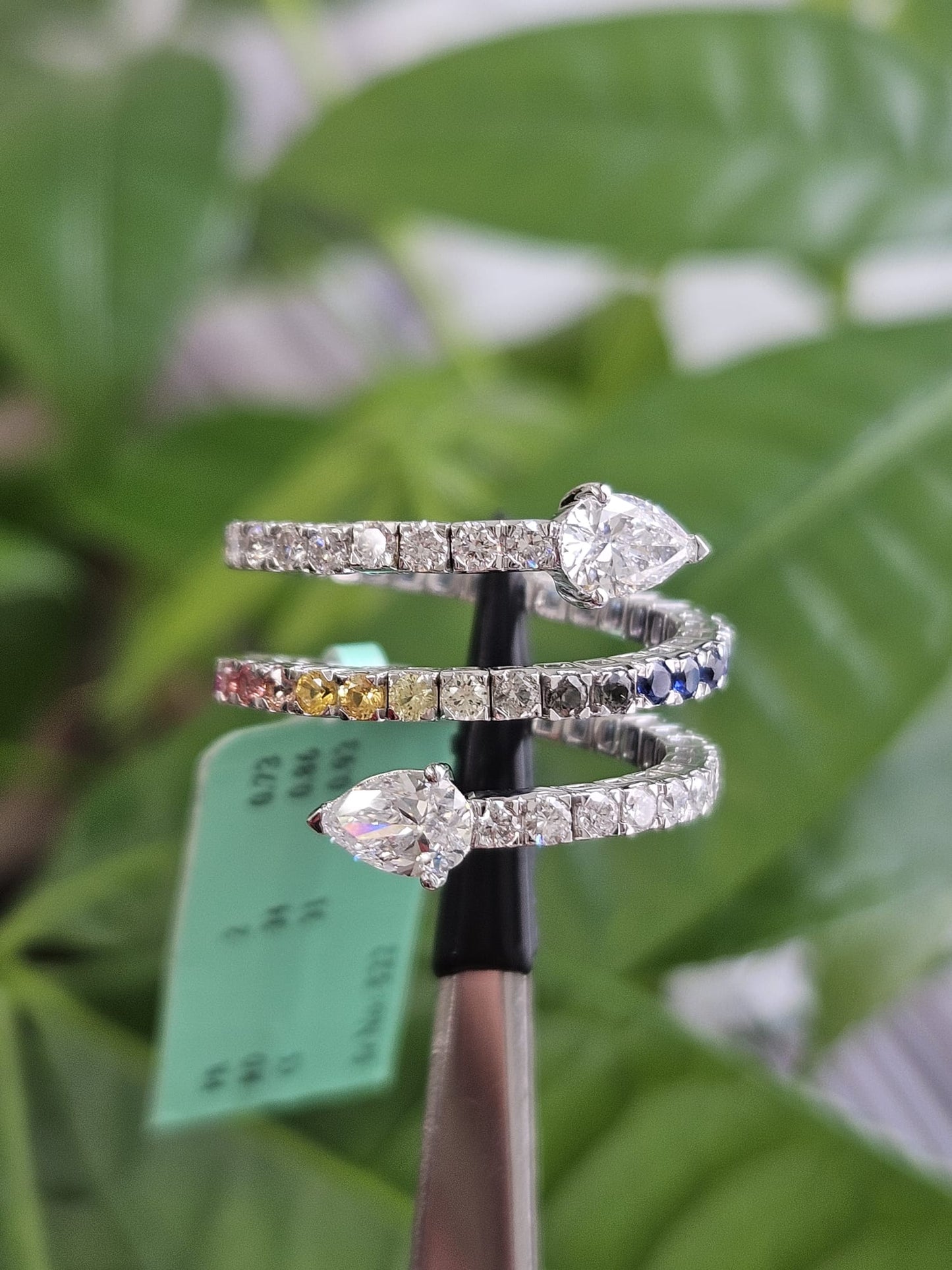 1.59ct White Gold Colored Lab Diamond Ring