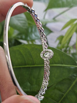 1.25ct White Gold Color Lab Diamond Bracelet Bangle