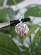 8.33ct White Gold Pink & White Hexagon Shape Lab Diamond Pendant
