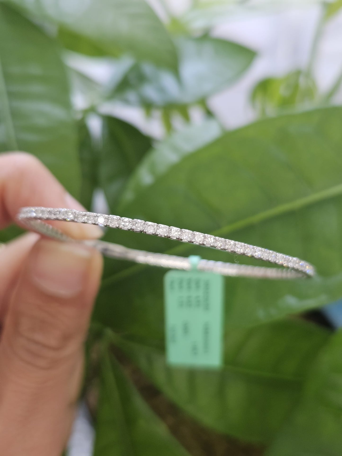 1.51ct White Gold Lab Diamond Tennis Bangle