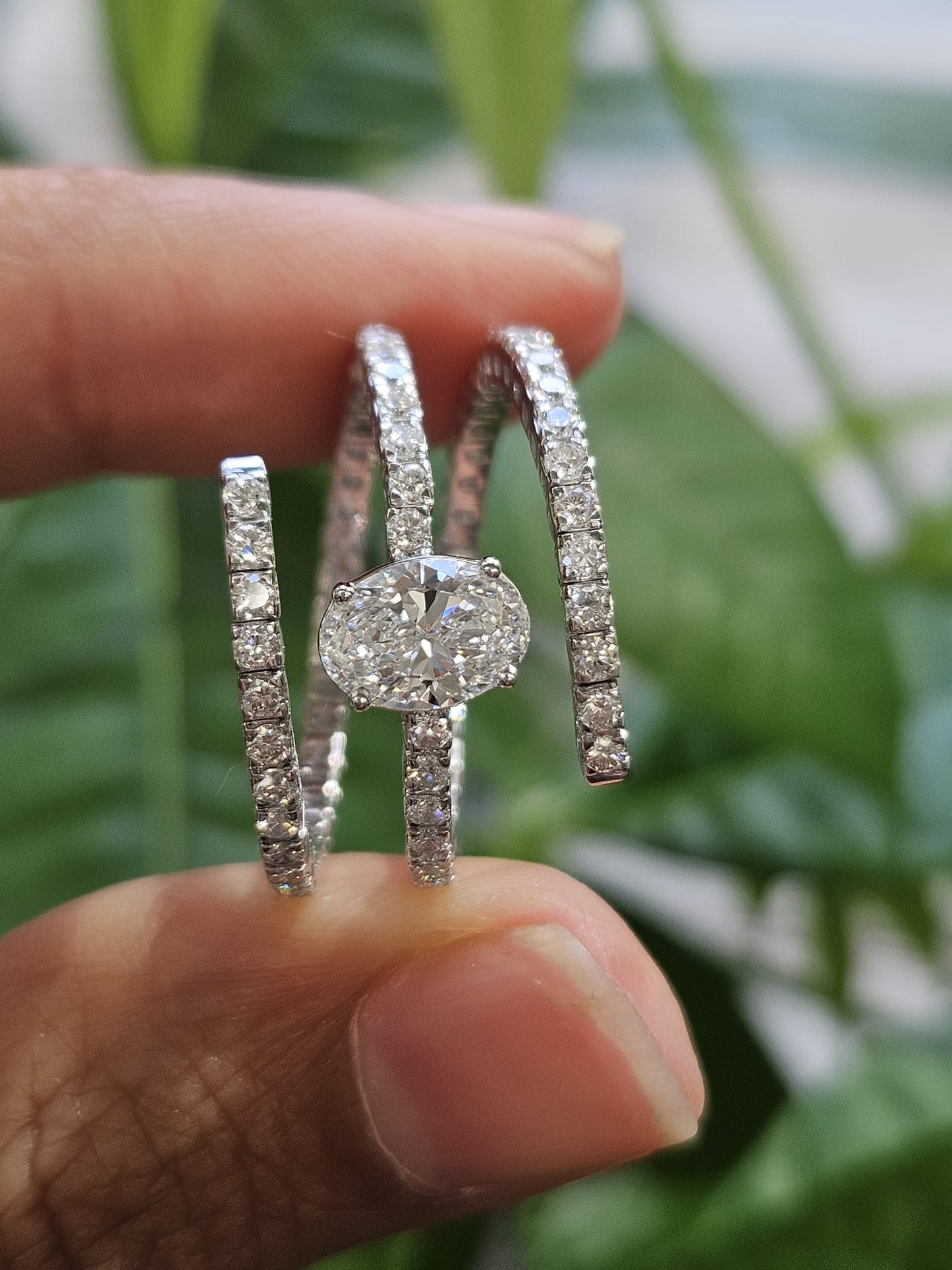 1.90ct White Gold Oval Lab Diamond Ring