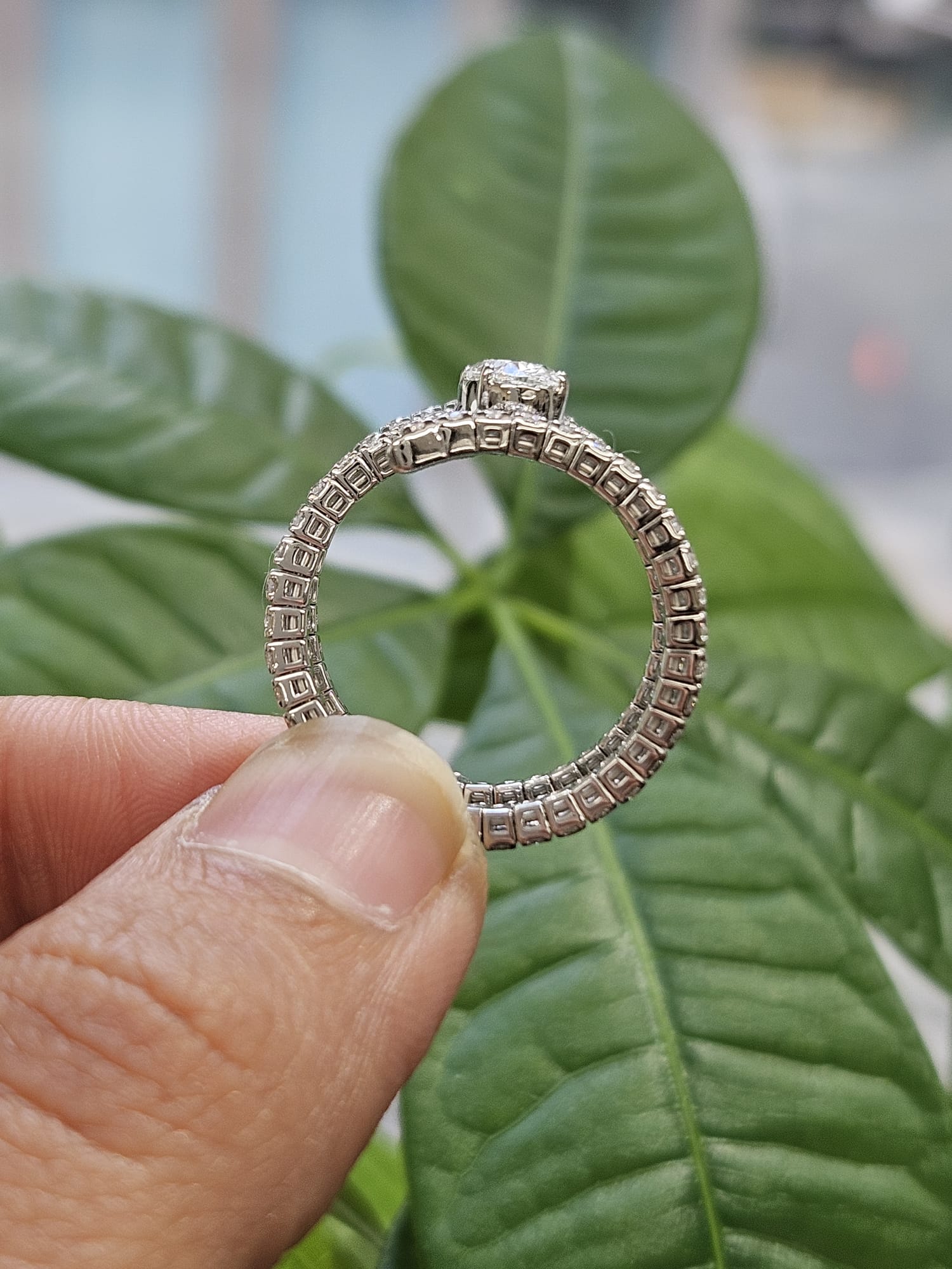 1.90ct White Gold Oval Lab Diamond Ring