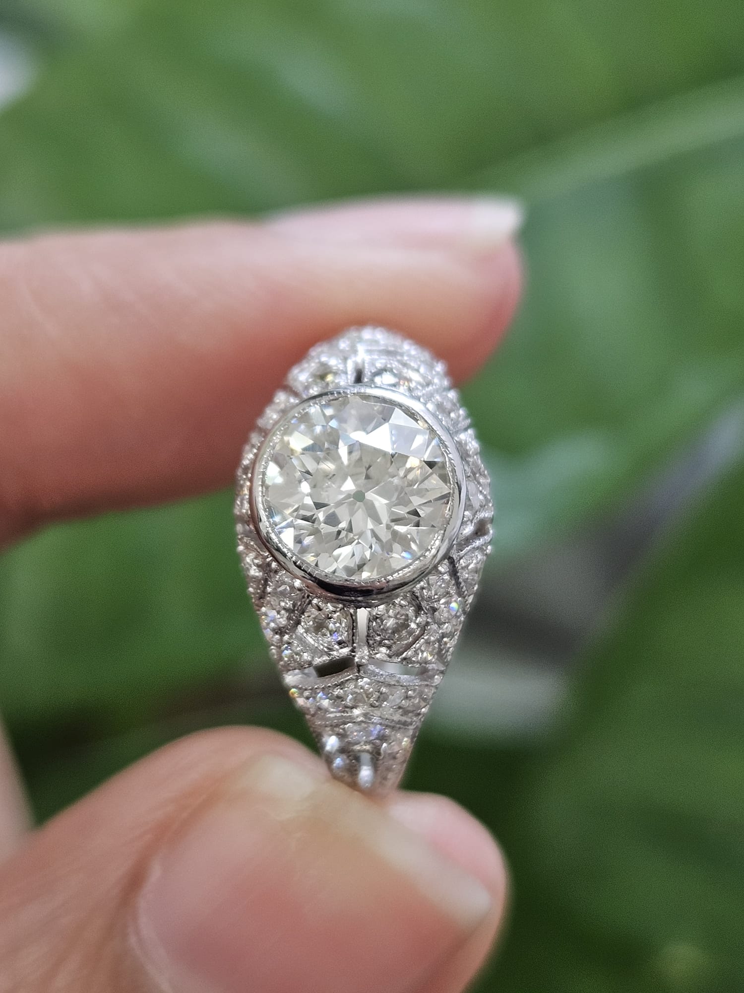 1cttw Natural Lab Diamond Platinum Ring