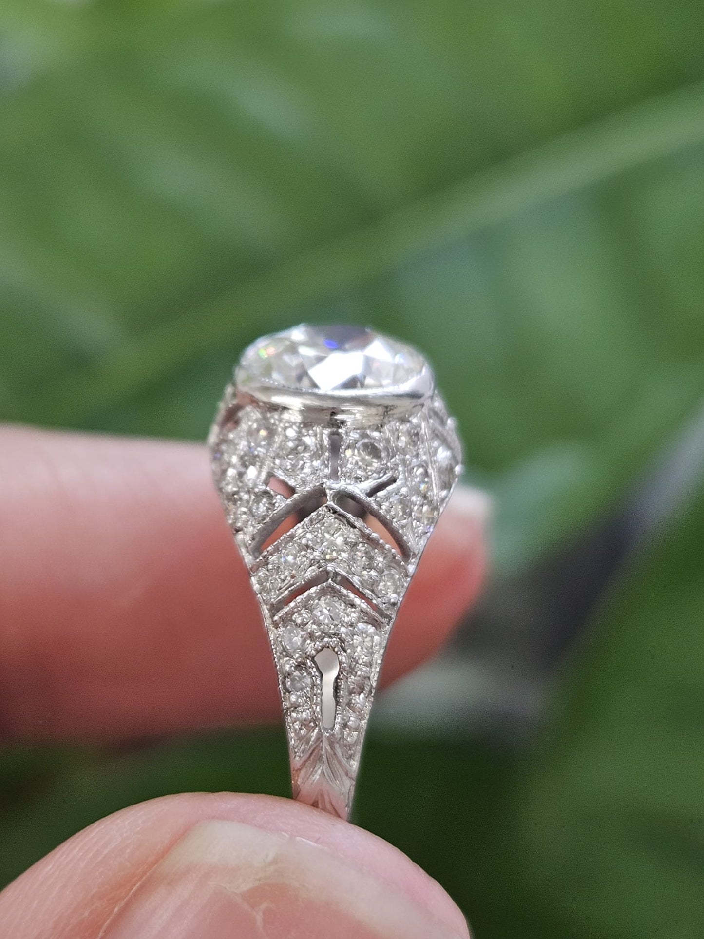 1cttw Natural Lab Diamond Platinum Ring