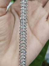 11.58Cttw White Gold Pink Radiant Shaped Lab Diamond 7.25" Bracelet