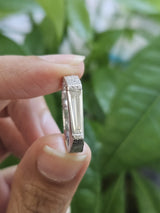 0.48ct Natural Diamond White Gold Lesor Spot finished Ring