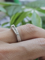 0.48ct Natural Diamond White Gold Lesor Spot finished Ring