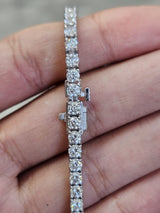 5.35cttw White Gold "Stronger Link" Lab Diamond 7" Tennis Bracelet