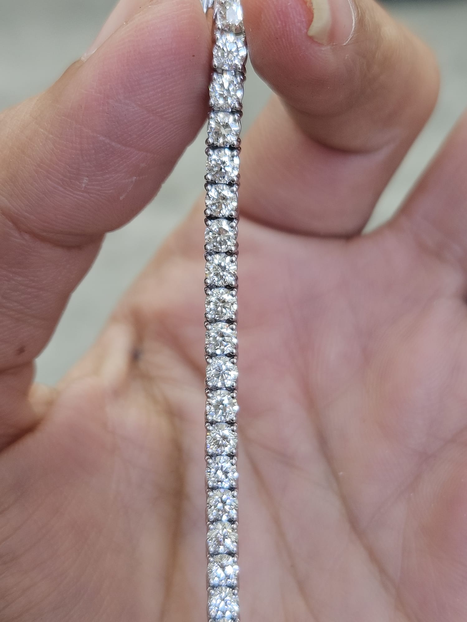 5.35cttw White Gold "Stronger Link" Lab Diamond 7" Tennis Bracelet