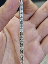 7.90cttw "Stronger Link" White Gold Lab Diamond 7" Tennis Bracelet