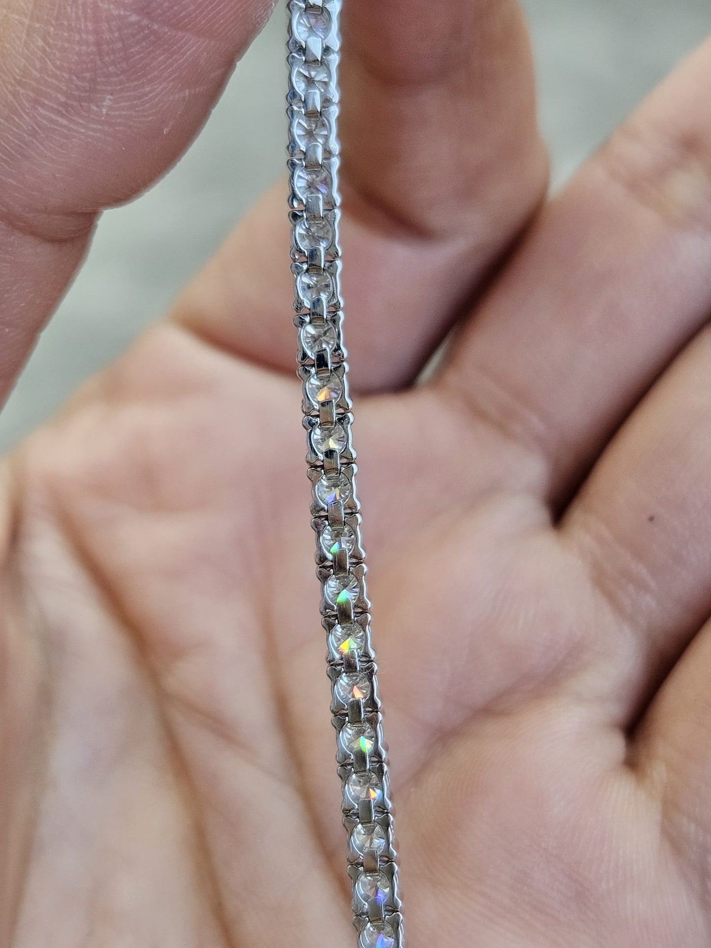 3.45cttw White Gold Lab Diamond 7" Tennis Bracelet