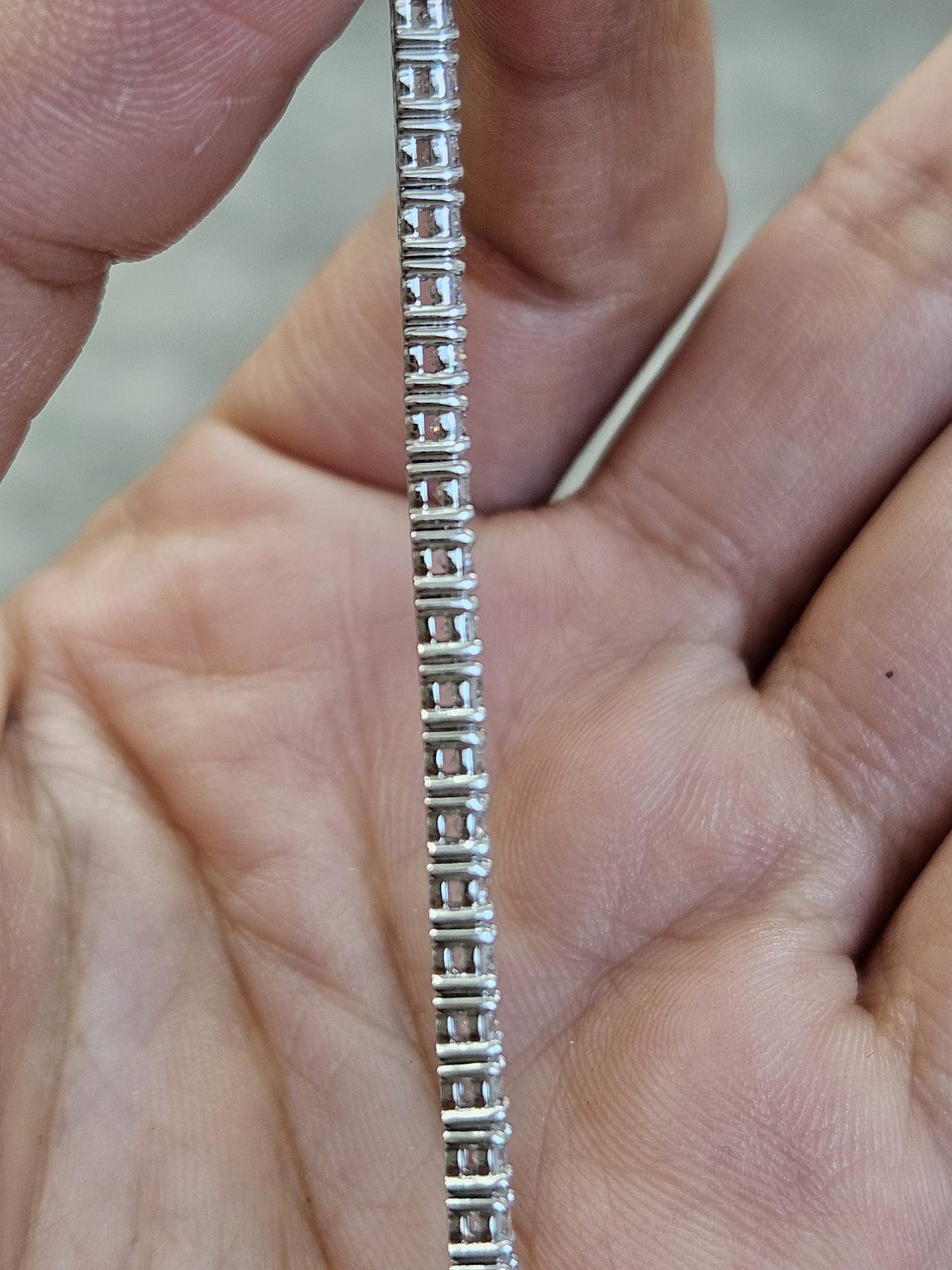 3.45cttw White Gold Lab Diamond 7" Tennis Bracelet