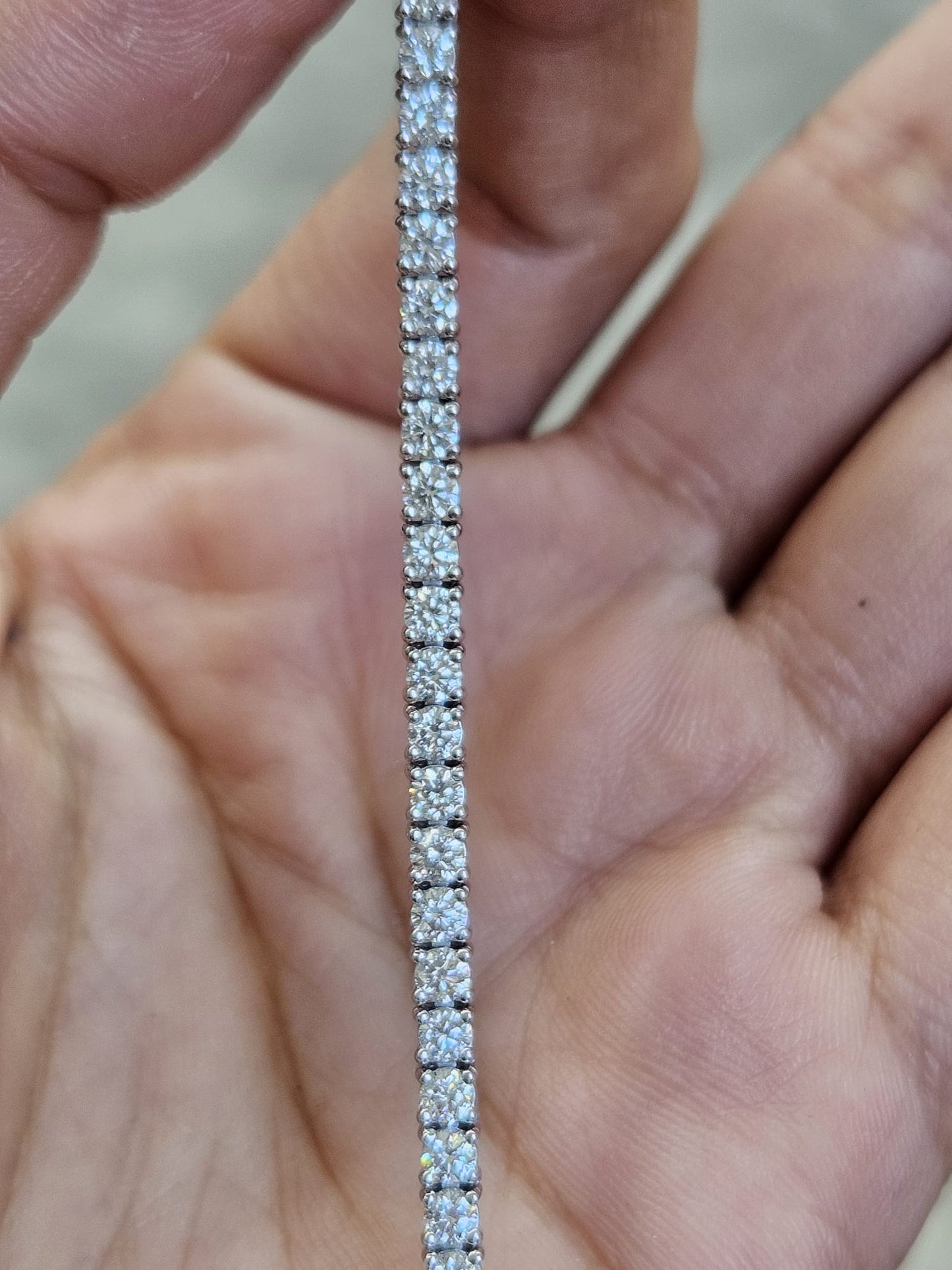 3.45cttw White Gold Lab Diamond 7" Tennis Bracelet
