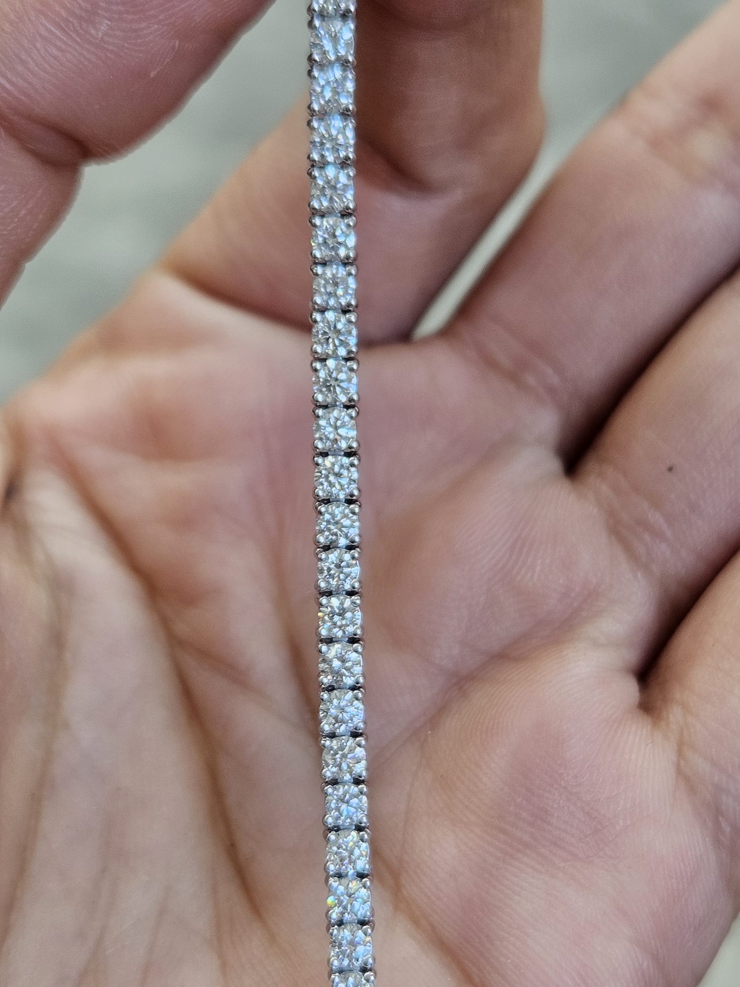 3.45cttw White Gold Lab Diamond 7" Tennis Bracelet