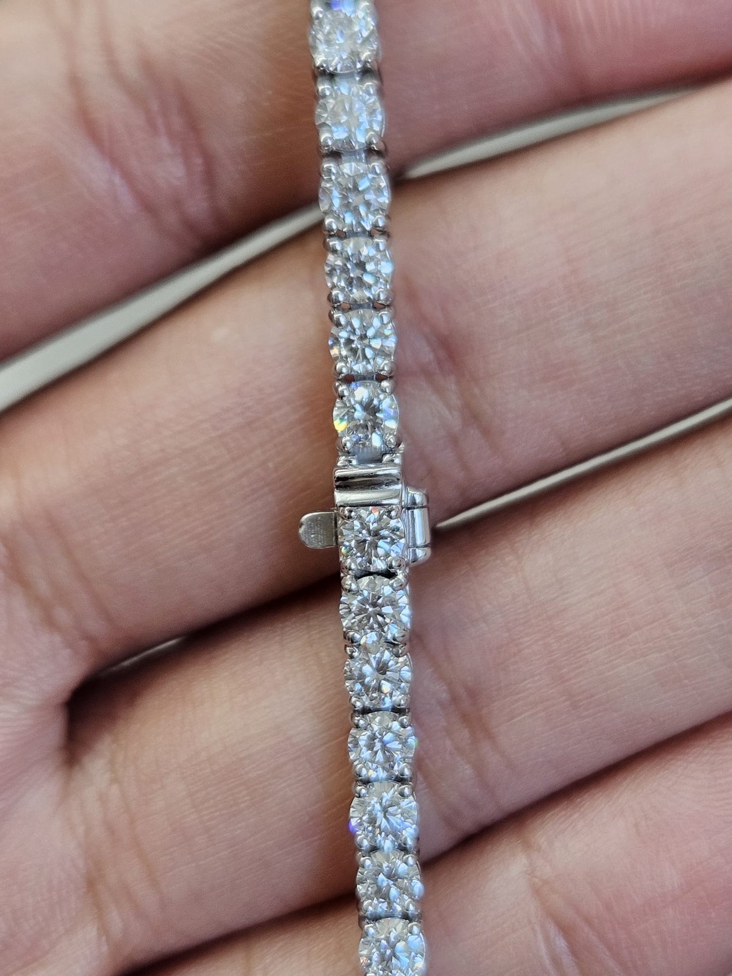 5.5cttw White Gold Lab Diamond 7" Tennis Bracelet