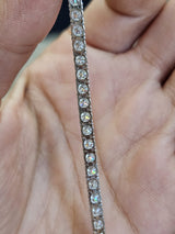 5.5cttw White Gold Lab Diamond 7" Tennis Bracelet