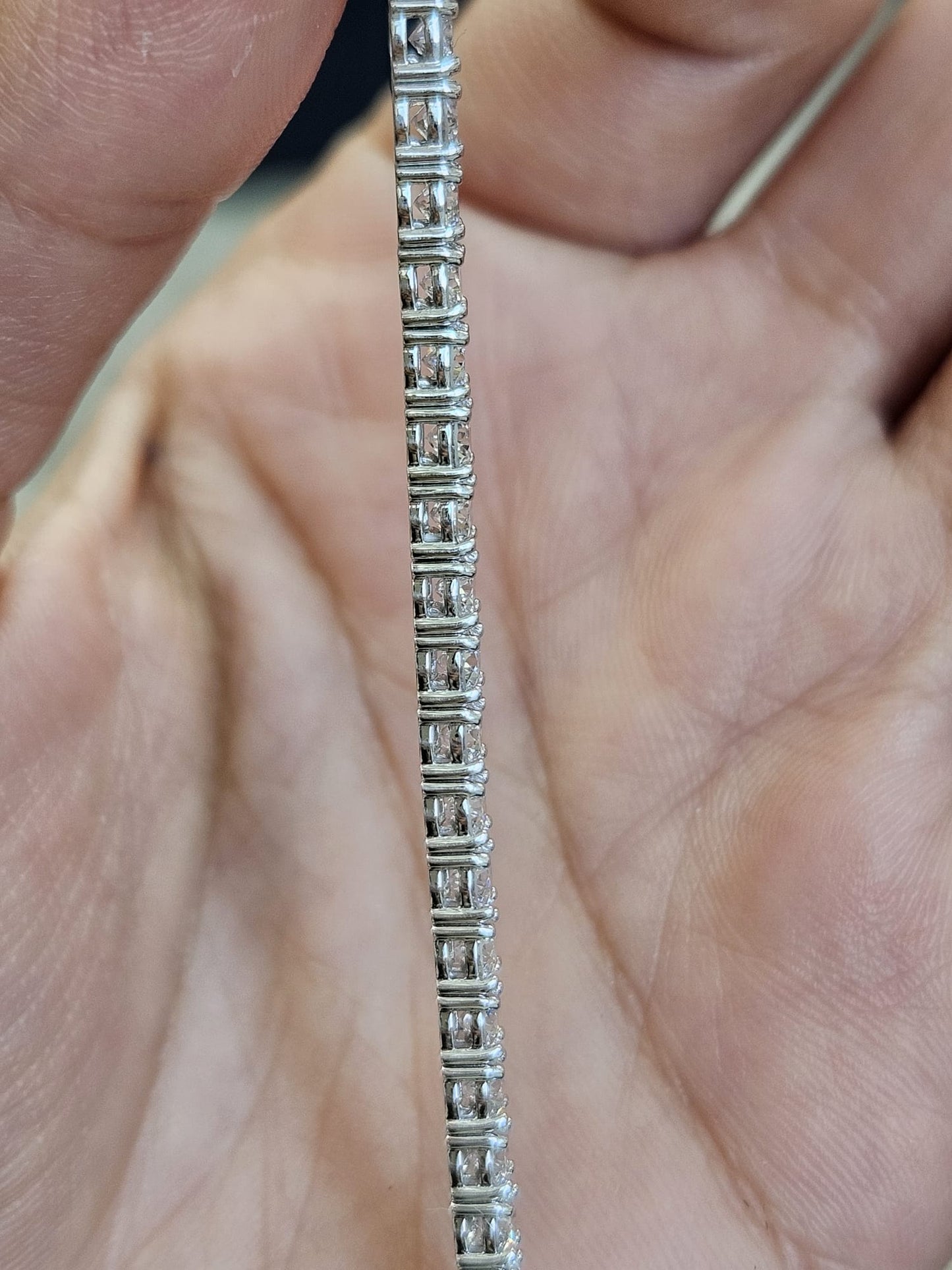 5.5cttw White Gold Lab Diamond 7" Tennis Bracelet