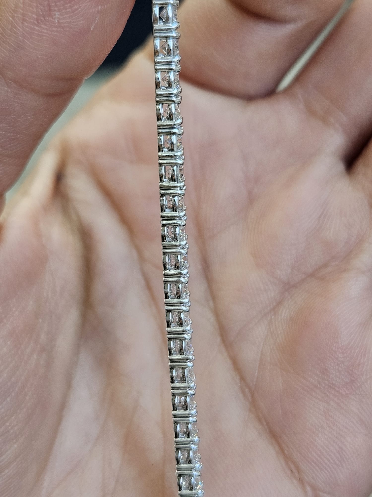 5.5cttw White Gold Lab Diamond 7" Tennis Bracelet