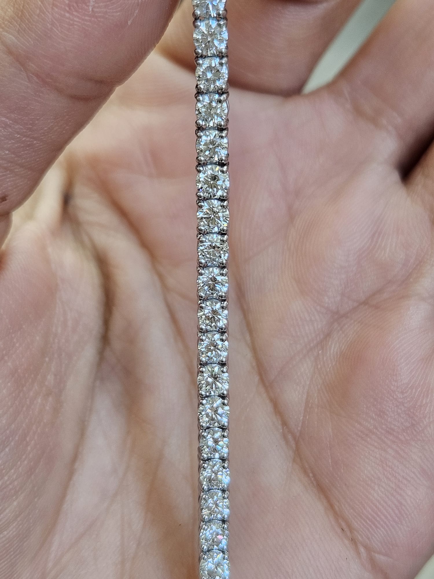 5.5cttw White Gold Lab Diamond 7" Tennis Bracelet