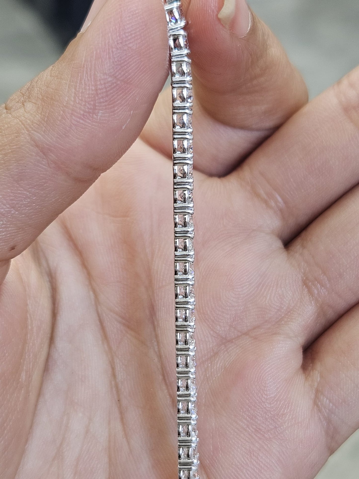 6cttw White Gold Lab Diamond 7" Tennis Bracelet