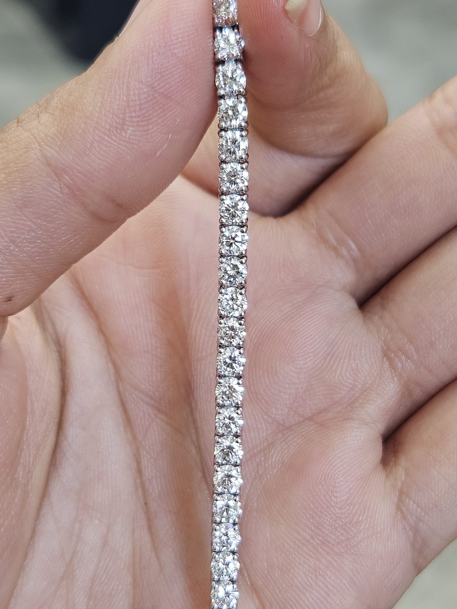 6cttw White Gold Lab Diamond 7" Tennis Bracelet