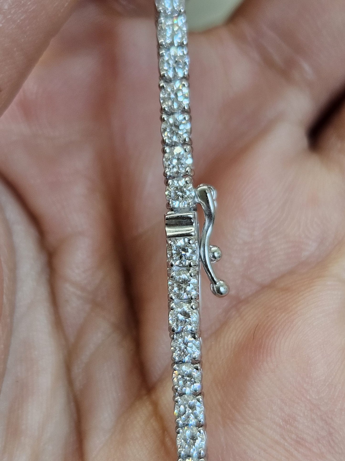 7.48cttw White Gold Lab Diamond 17" Tennis Necklace