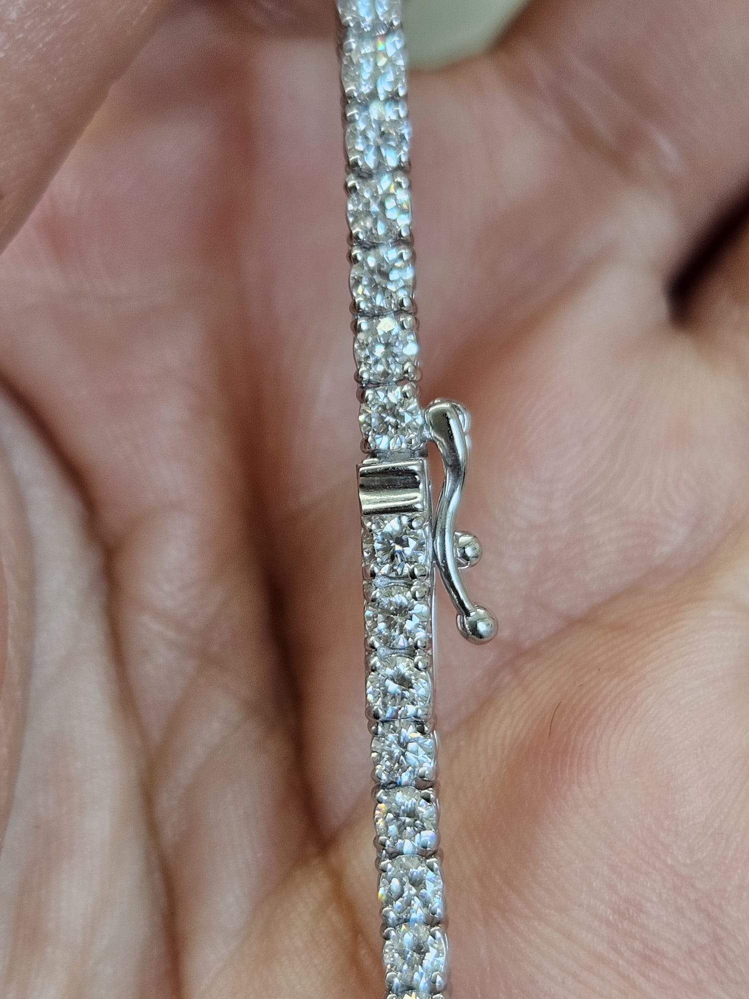 7.48cttw White Gold Lab Diamond 17" Tennis Necklace