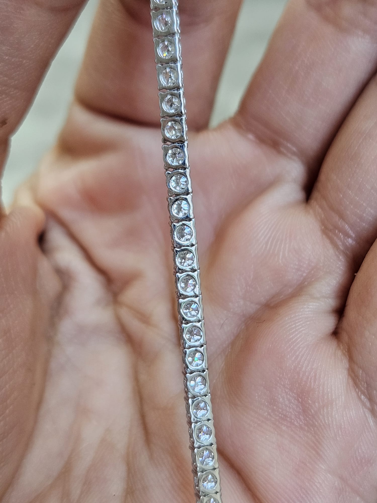 7.48cttw White Gold Lab Diamond 17" Tennis Necklace