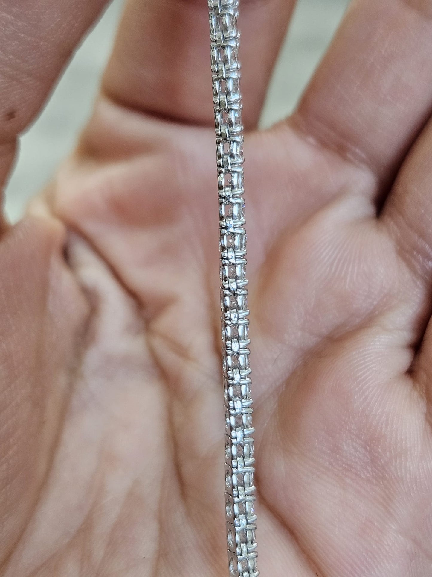7.48cttw White Gold Lab Diamond 17" Tennis Necklace
