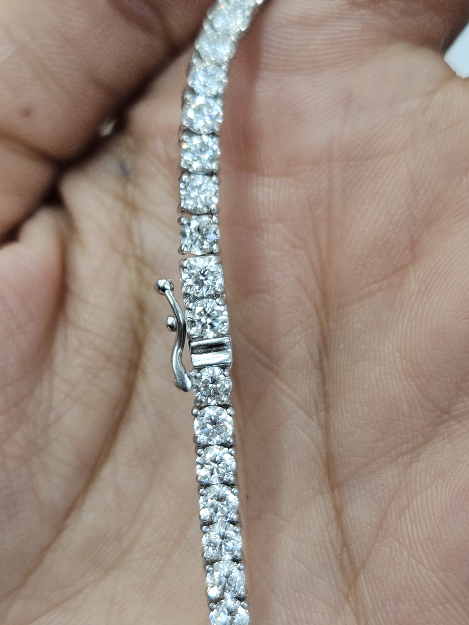 15.55cttw White Gold Lab Diamond 17" Tennis Necklace