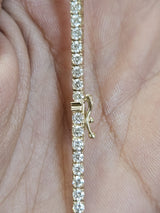 7.84cttw Yellow Gold Lab Diamond 18" Tennis Necklace