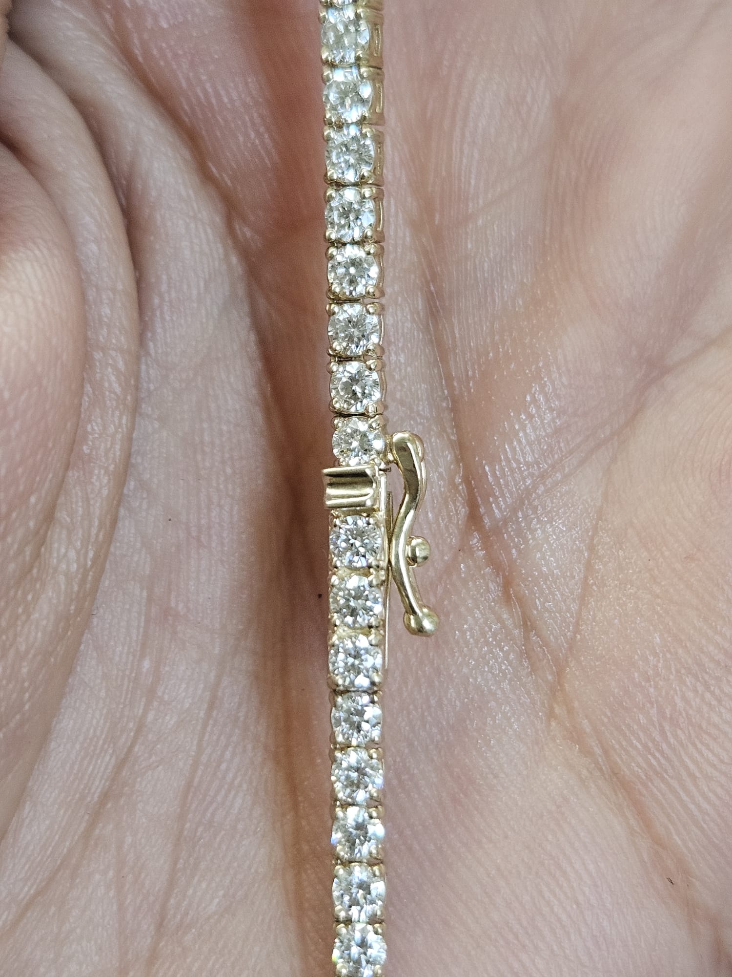 7.84cttw Yellow Gold Lab Diamond 18" Tennis Necklace